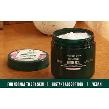 British Rose Body Yogurt Cream ( normální až suchá ) - Zvlhčující tělový balzám 